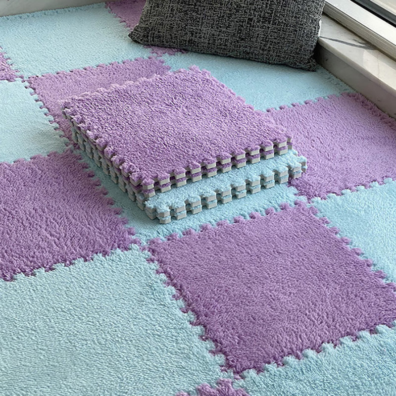 Lavamara Moderne Teppichfliesen mit ebener Schleife, ineinandergreifende quadratische Teppichfliesen für das Schlafzimmer