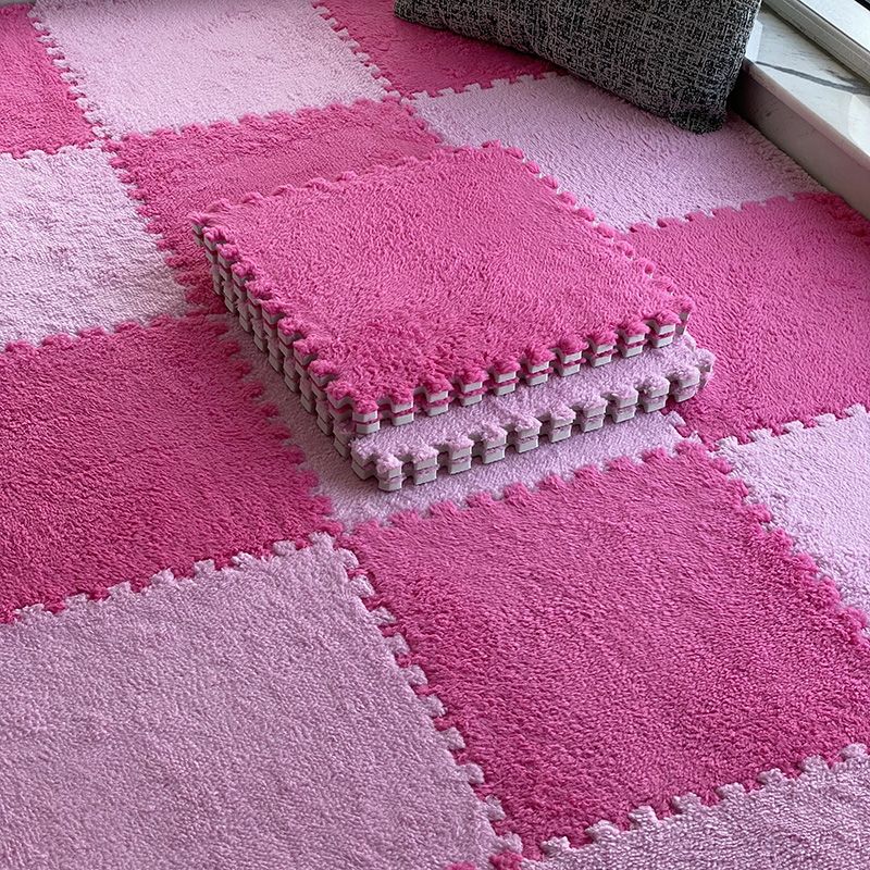 Lavamara Moderne Teppichfliesen mit ebener Schleife, ineinandergreifende quadratische Teppichfliesen für das Schlafzimmer